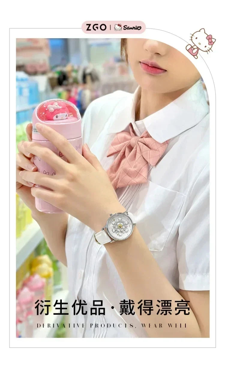 ZGO X Sanrio Watch Clock Fashion Quartz Watch Rotate The Dial